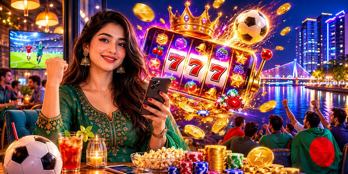 ঢাকার রাতে স্লট গেমের অভিজ্ঞতা প্রদানকারী নতুন খেলোয়াড় বোনাস অফারের ছবি